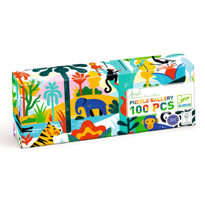 Djeco - Jungle - 100pc Gallery Puzzle with Poster