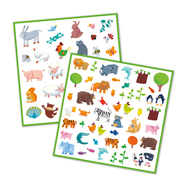 Djeco - Stickers - Animals (160pk)