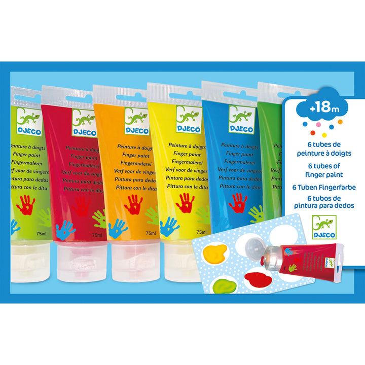 Djeco - Classic Finger Paint Tubes (6pk)