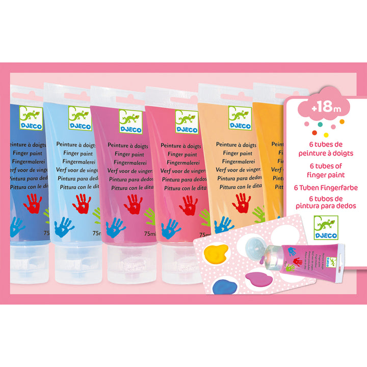 Djeco - Sweet Finger Paint Tubes (6pk)