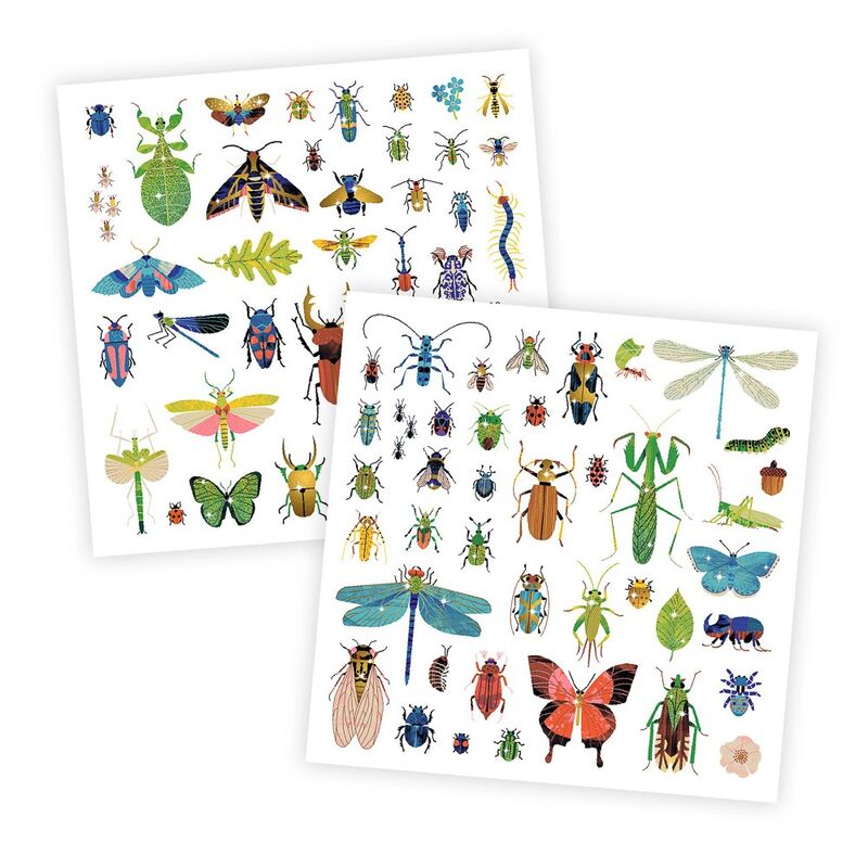 Djeco - Metallic Sticker Set - Microcosms (160pk)
