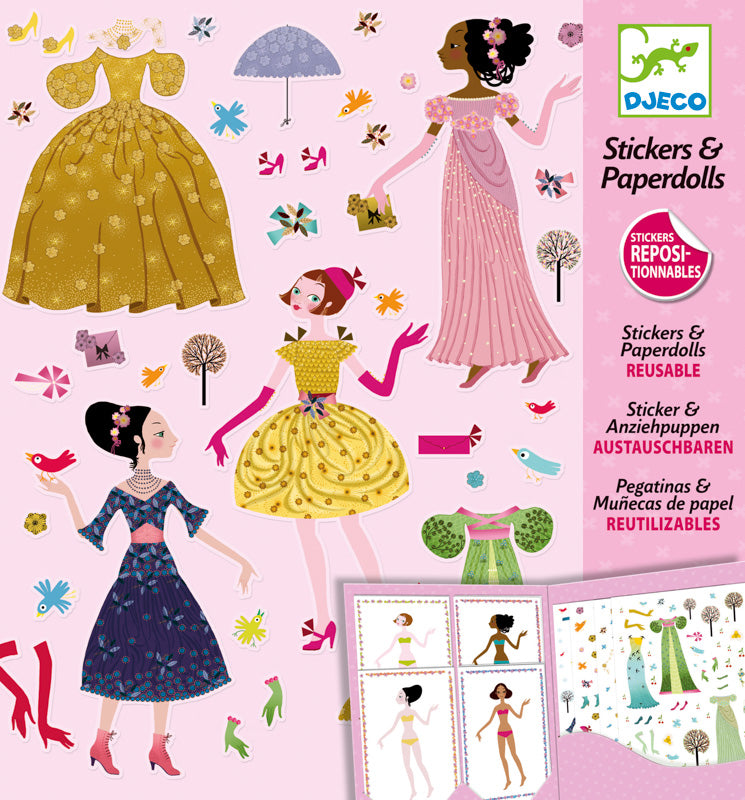 Djeco - Dresses Through Seasons - Stickers & Paper Dolls Set