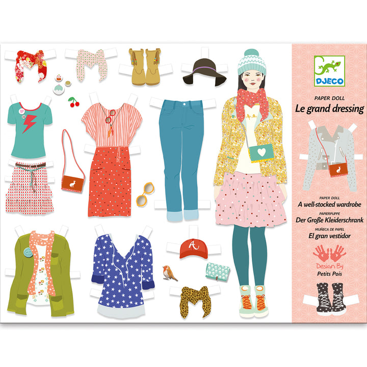 Djeco - One Big Dressing Room - Paper Doll Set