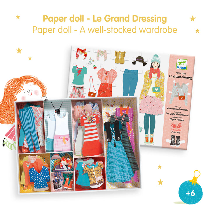 Djeco - One Big Dressing Room - Paper Doll Set