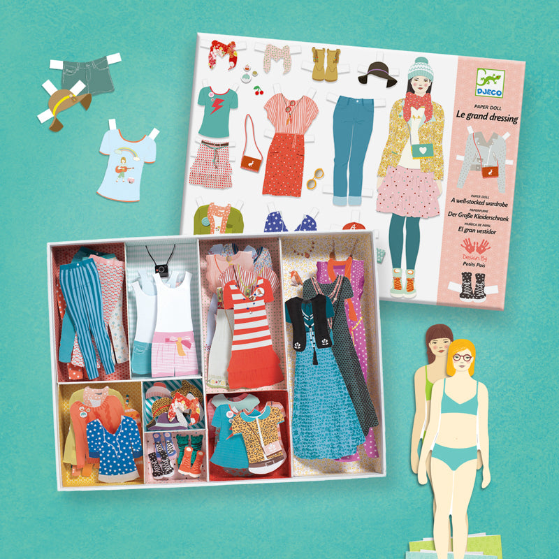 Djeco - One Big Dressing Room - Paper Doll Set