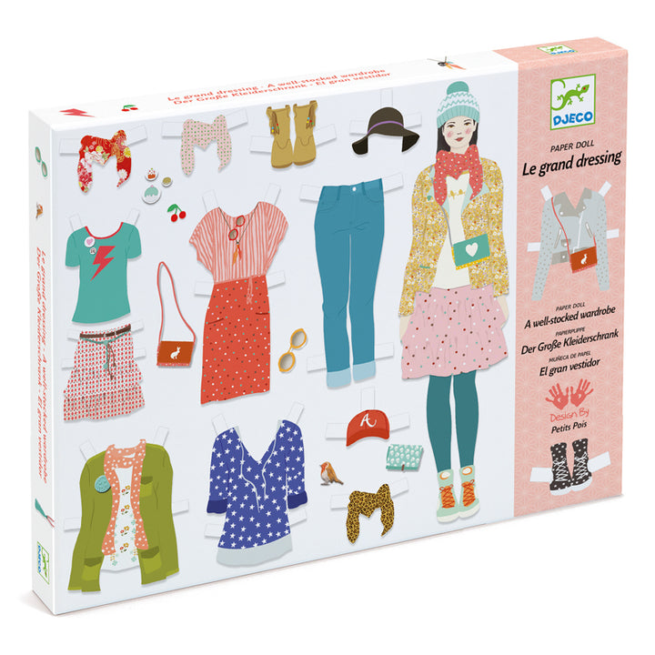 Djeco - One Big Dressing Room - Paper Doll Set