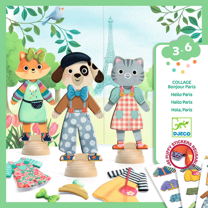 Djeco - Bonjour Paris - Collage Dress Up Set