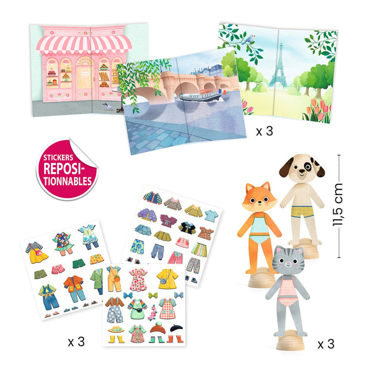 Djeco - Bonjour Paris - Collage Dress Up Set