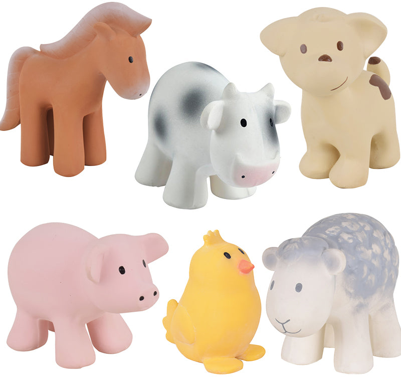 Tikiri - Baby Teether & Bath Toy - Farm Animals (Individual)