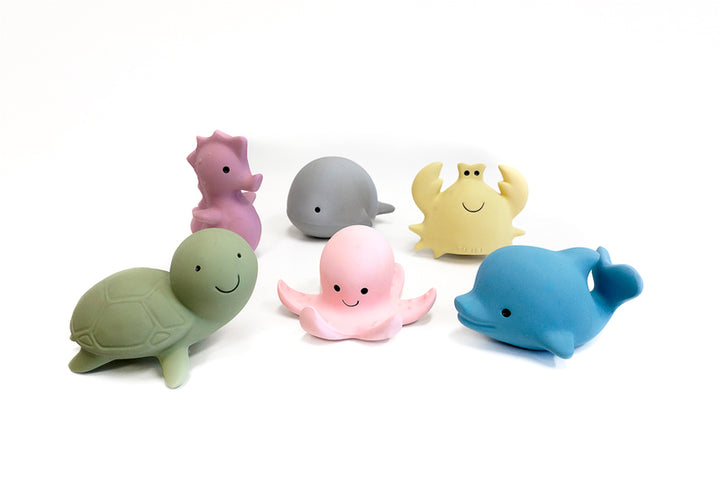 Tikiri - Baby Teether & Bath Toy - Ocean Animals (Individual)