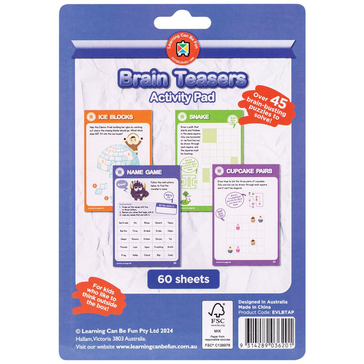 Games on the Go! Brain Teasers - Activity Pad
