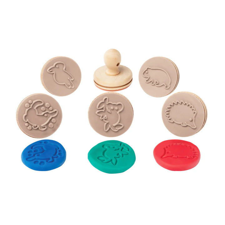 Wooden Dough Stamps - Australian Animals (Set of 6)