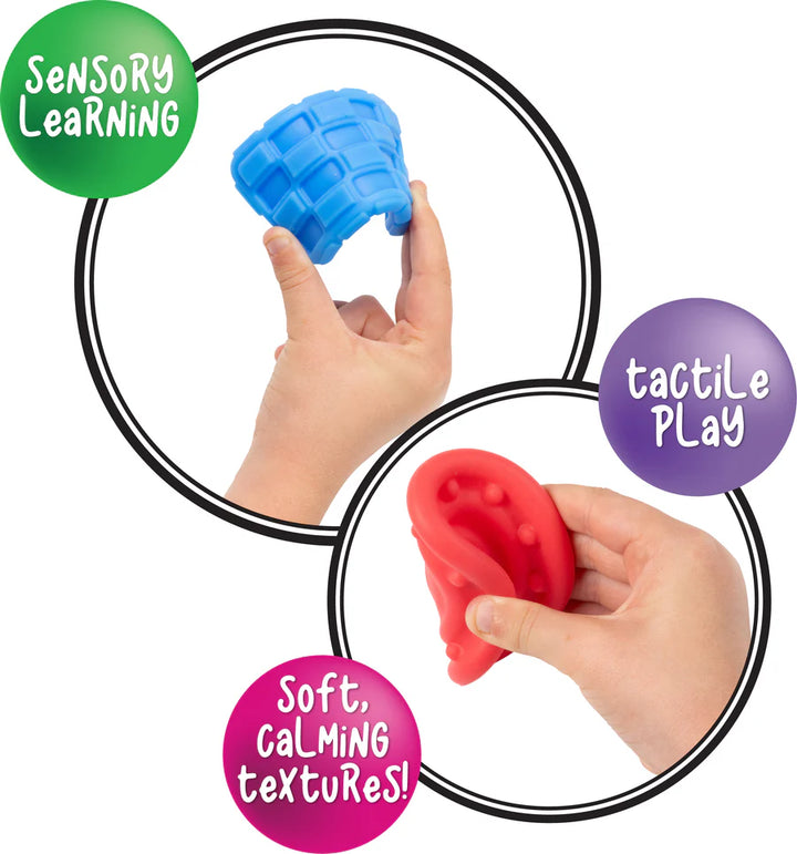 Textured Calming Shapes & Stones - Bright Colours (12pc Set)
