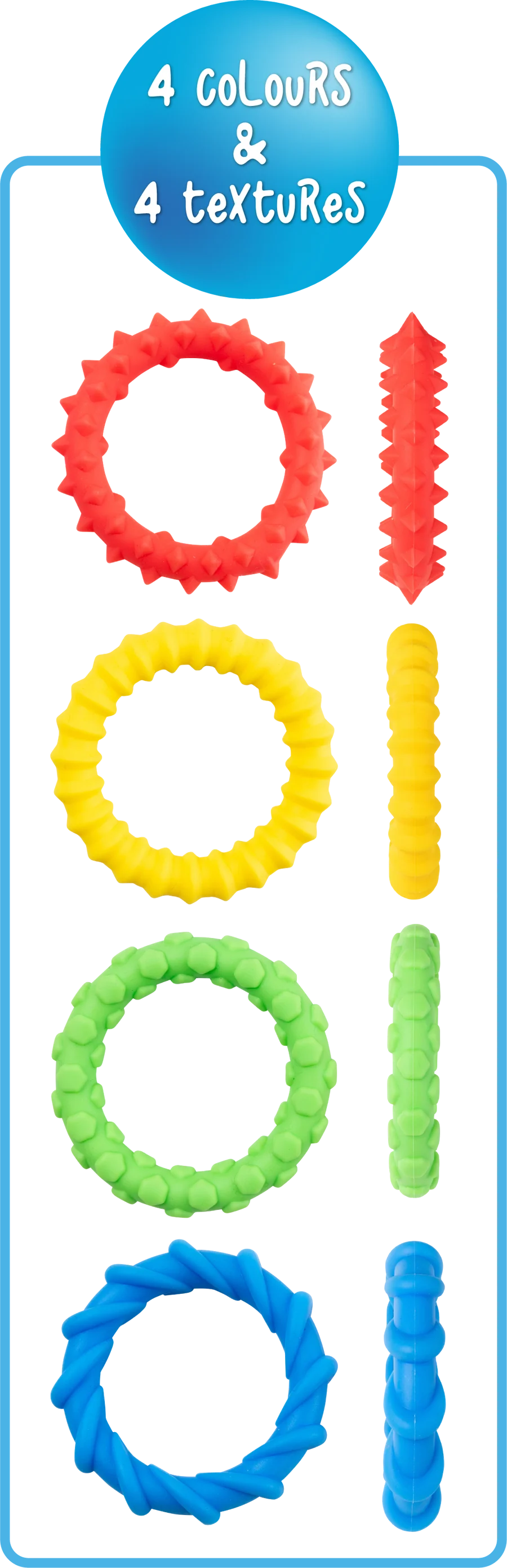 Sensory Sprouts - Textured Fidget Bracelets Set (4pk)