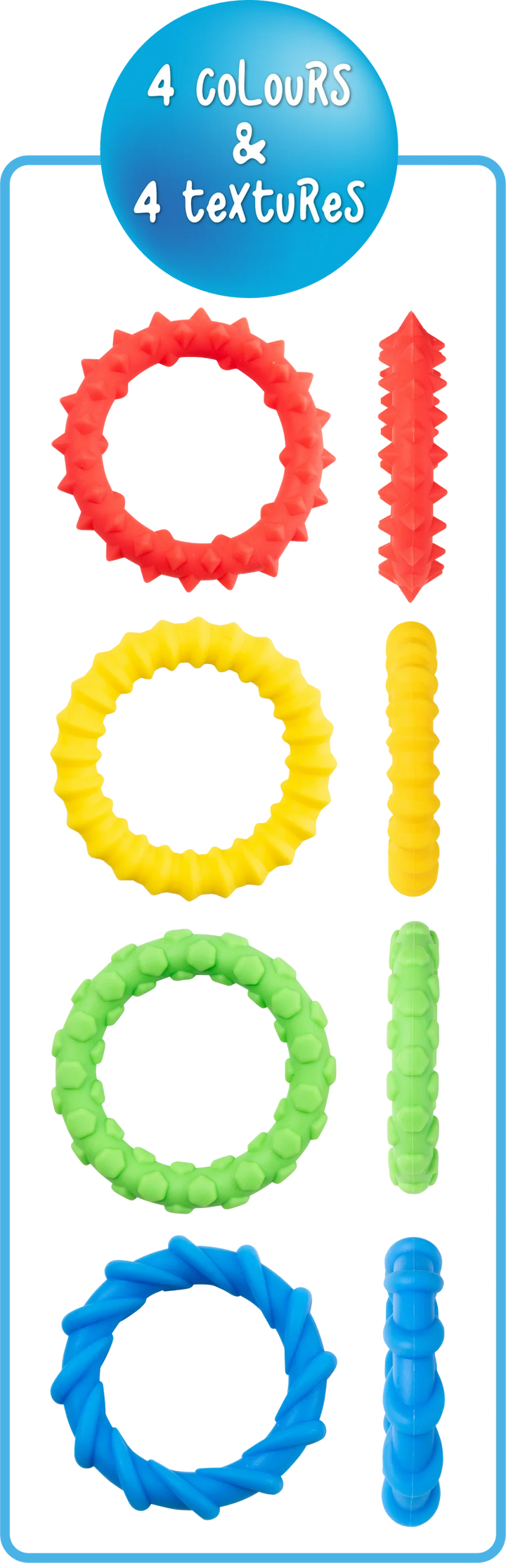 Sensory Sprouts - Textured Fidget Bracelets Set (4pk)