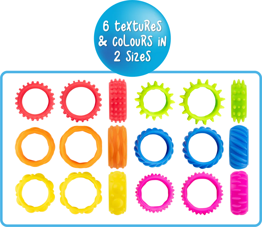 Sensory Sprouts - Textured Fidget Rings Set (12pk)