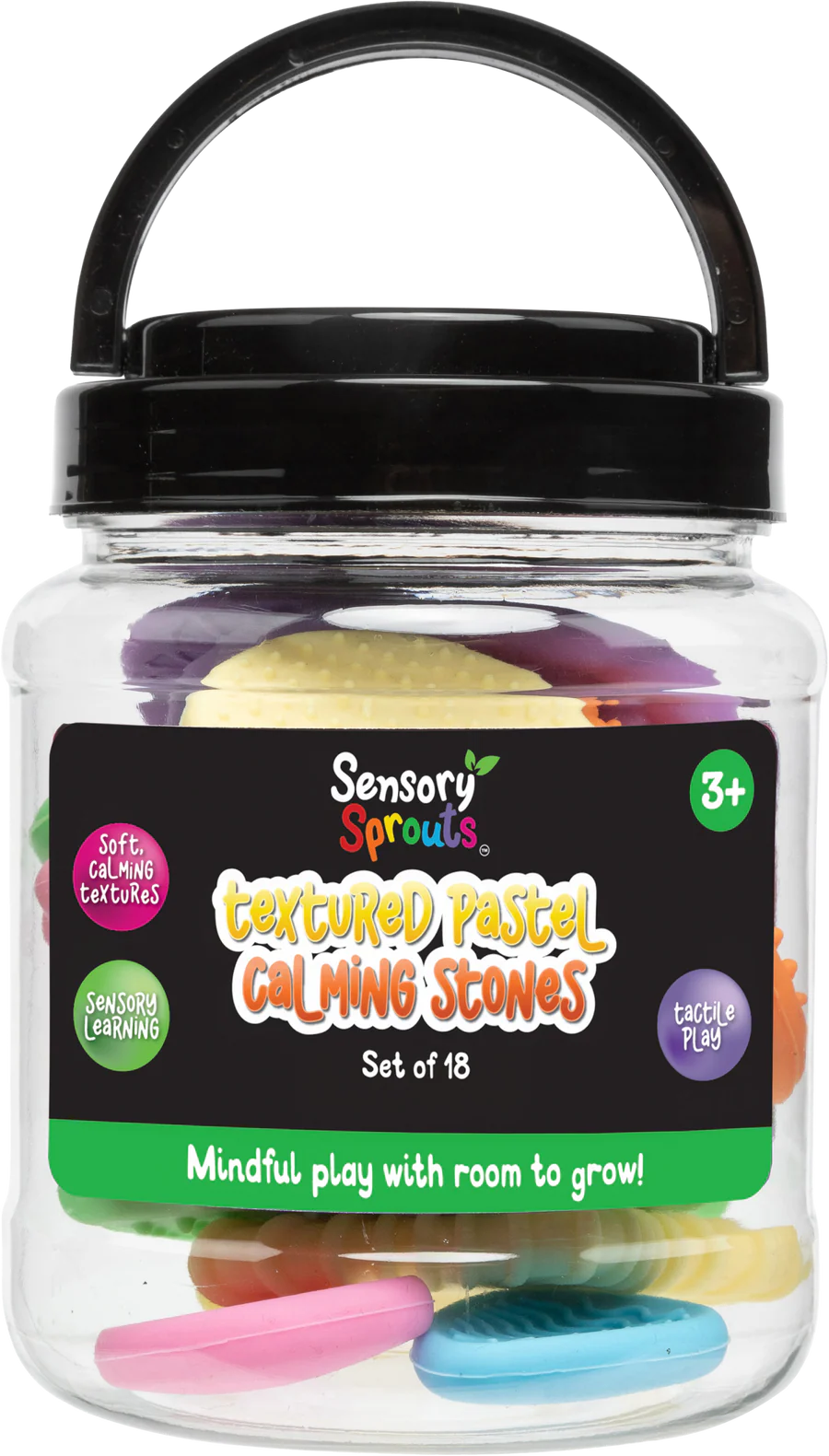 Textured Calming Stones - Pastel Colours (18pc Set)