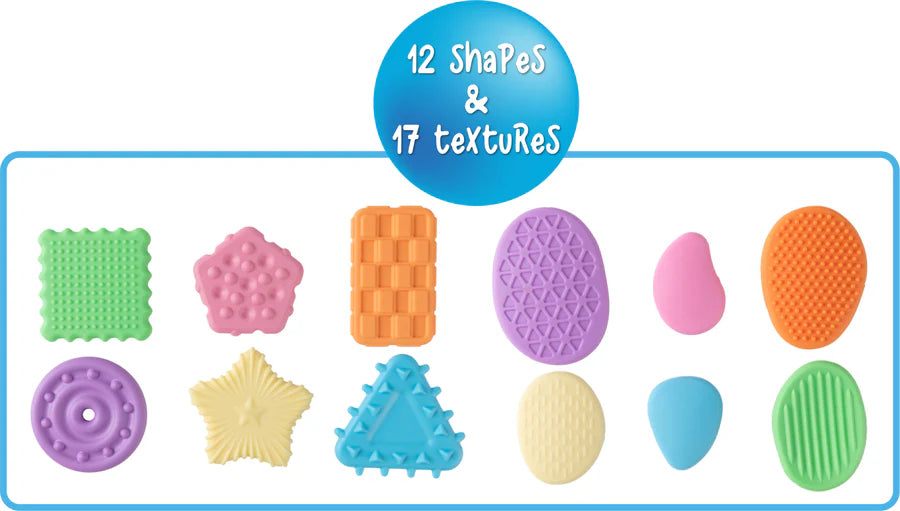 Textured Calming Shapes & Stones - Pastel Colours (12pc Set)