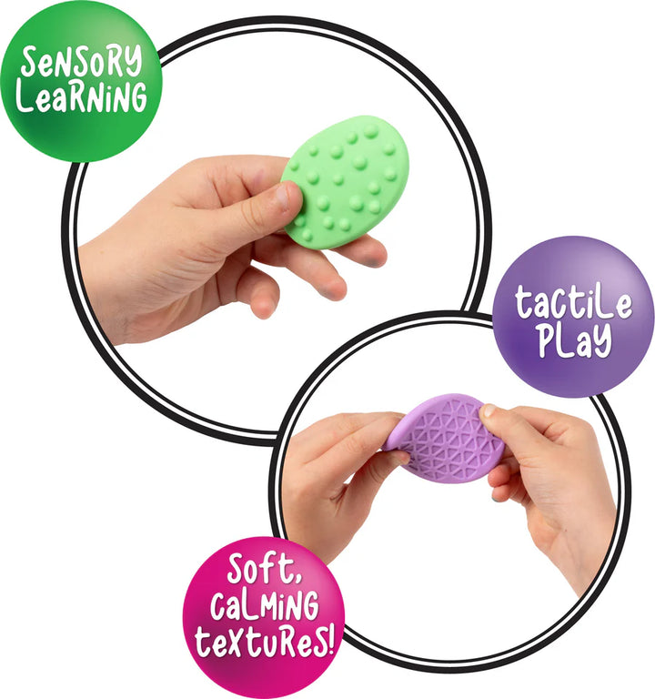 Textured Calming Shapes & Stones - Pastel Colours (12pc Set)