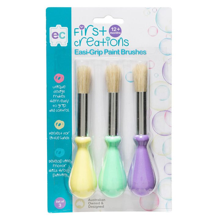 First Creations - Easi-Grip Paint Brushes (3pk)