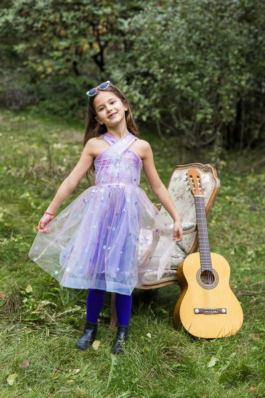 Great Pretenders Sequins Princess Dress - Lilac, US Size 5-6, Sparkly Tulle & Sequin Top For Dress Up