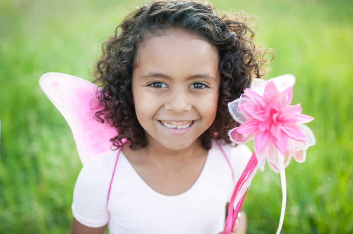 Great Pretenders - Pink Fancy Flutter Skirt with Wings & Wand (Size 4-6)