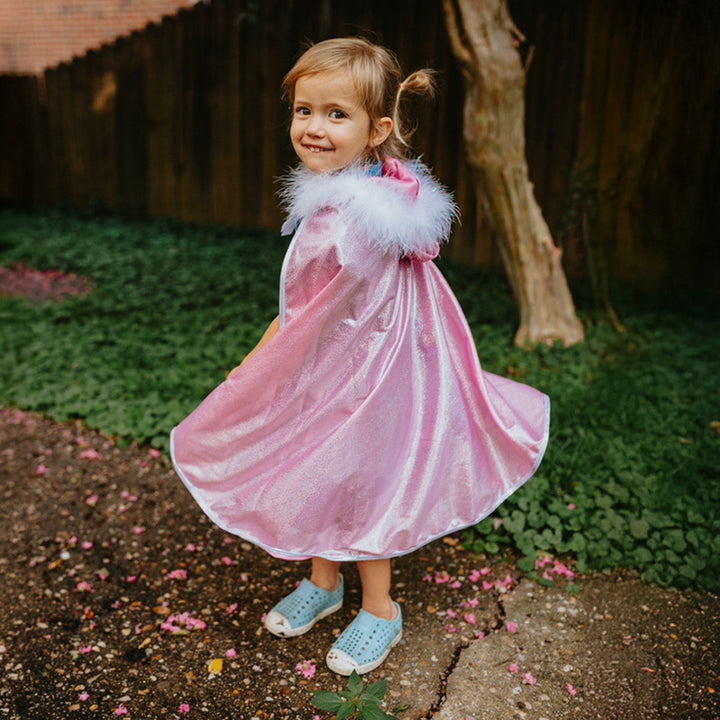 Great Pretenders - Pink Glitter Princess Cape (Size 4-6)