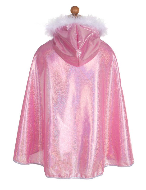 Great Pretenders - Pink Glitter Princess Cape (Size 4-6)