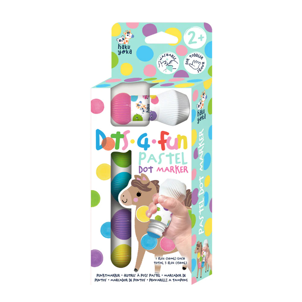 Haku Yoka - Dots 4 Fun - Pastel Dot Markers (5pk)