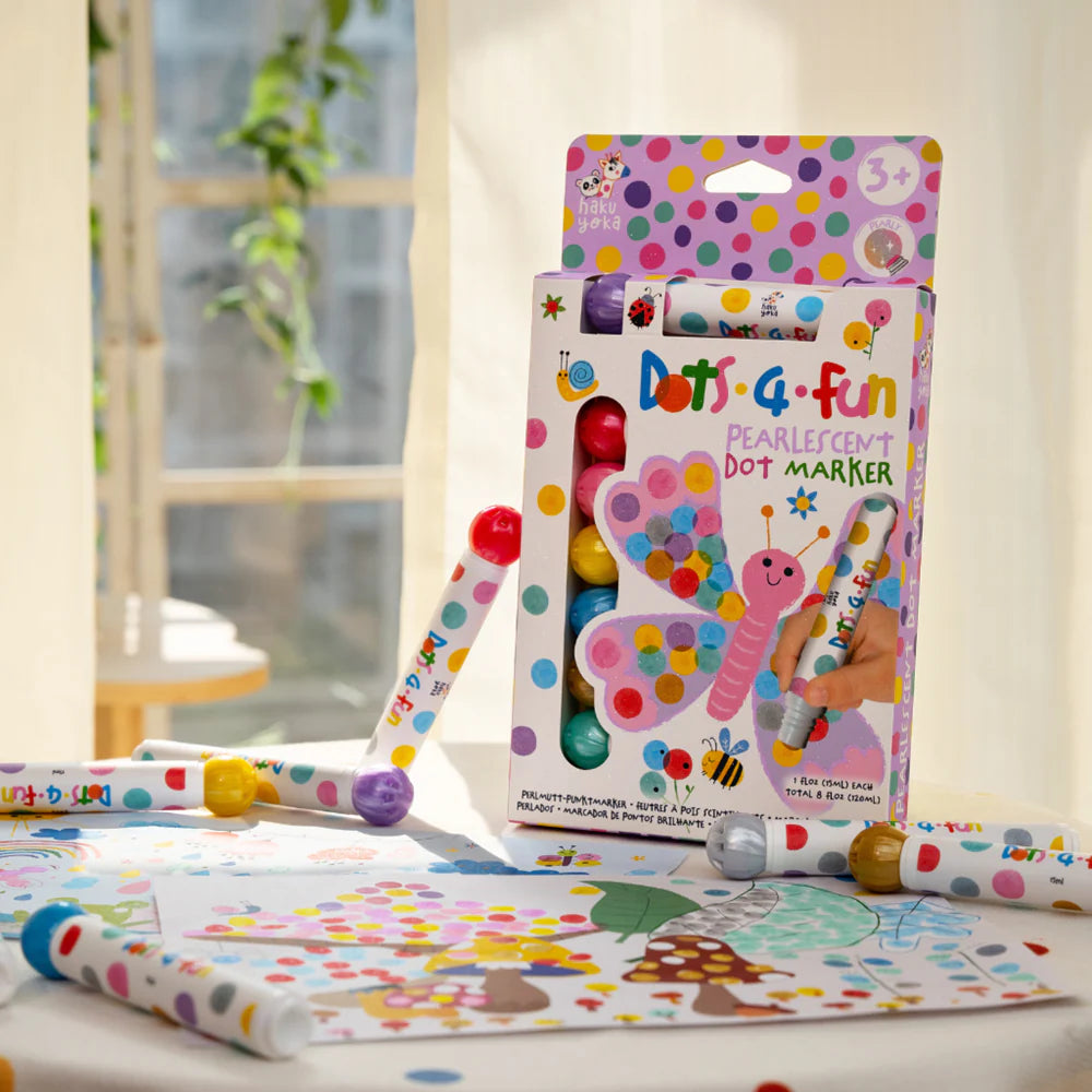 Haku Yoka - Dots 4 Fun - Pearlescent Dot Markers (8pk)