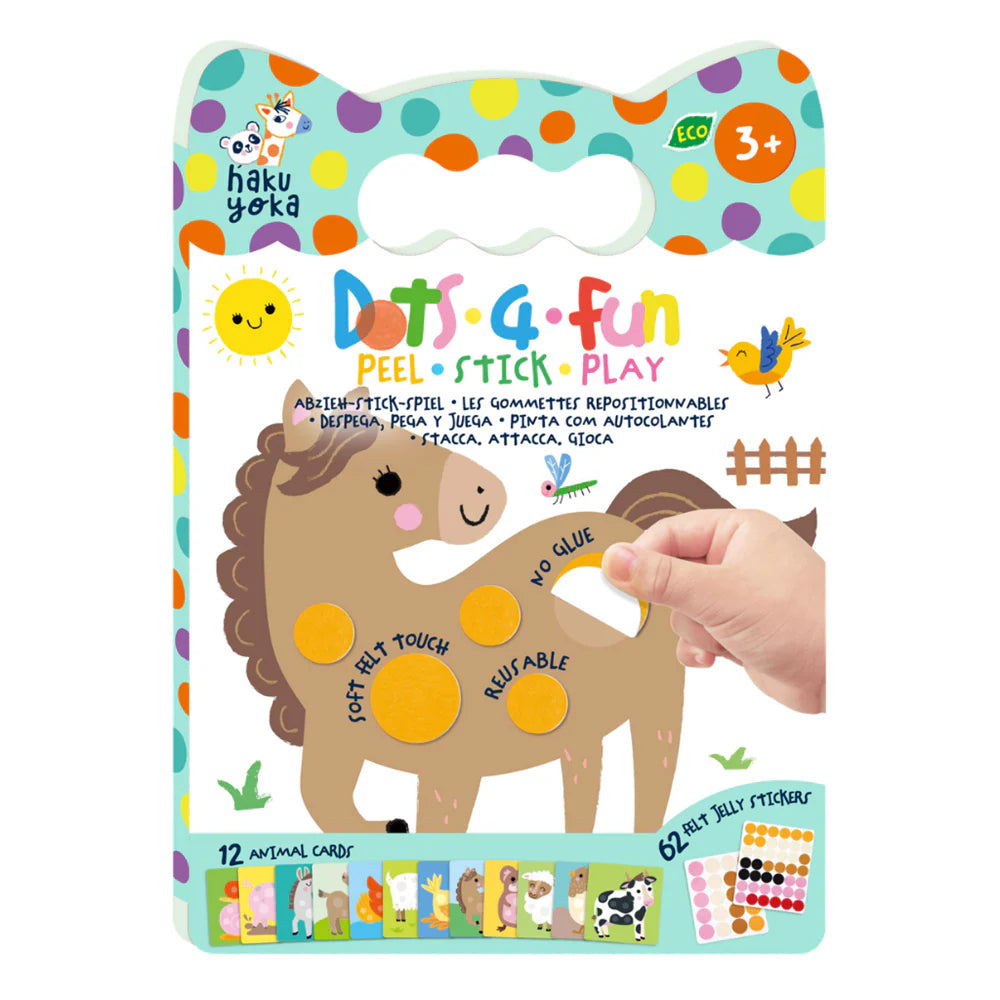 Haku Yoka - Dots 4 Fun - Peel Stick Play Set (Animals)
