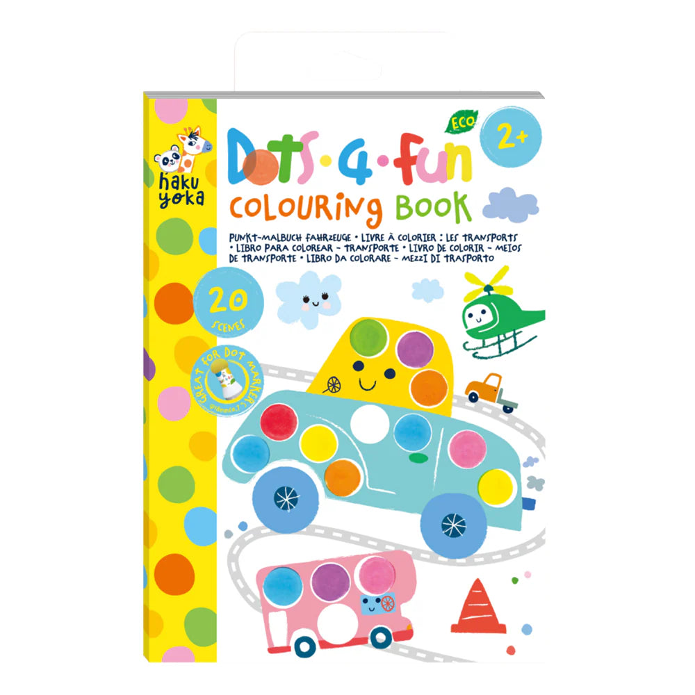 Haku Yoka - Dots 4 Fun - Transportation Colouring Book