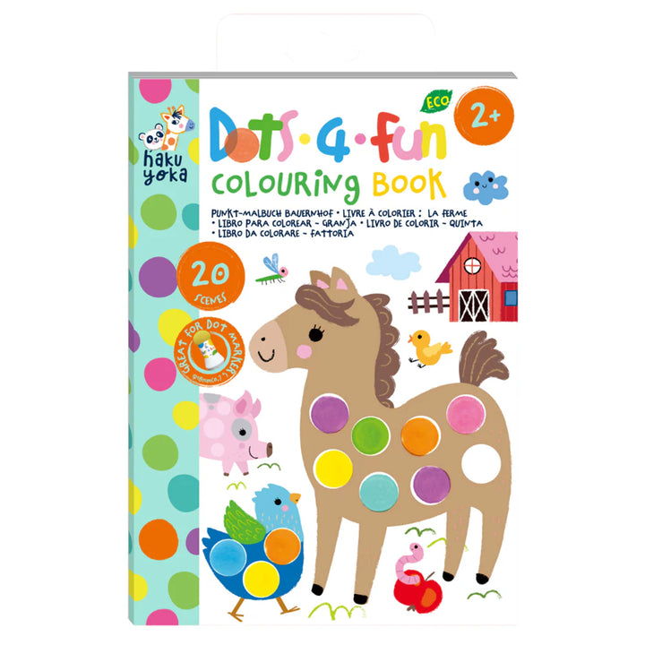 Haku Yoka - Dots 4 Fun - Farm Colouring Book