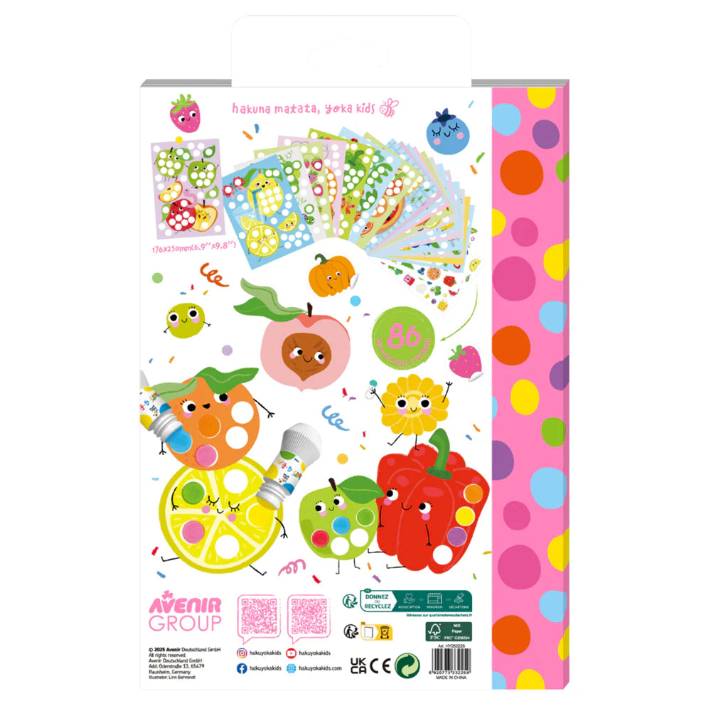 Haku Yoka - Dots 4 Fun - Food Party Colouring Book