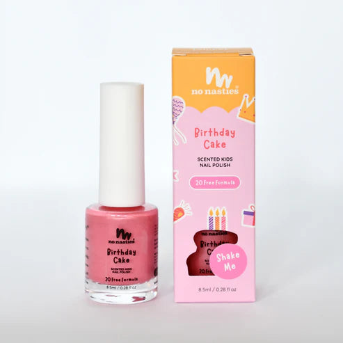 No Nasties - Kids Scented Nail Polish - Birthday Cake (Party Pink)