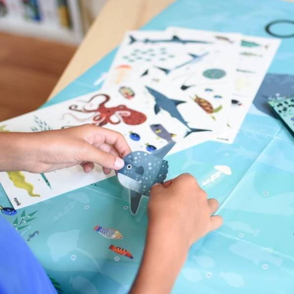 Poppik - Discovery Large Poster & Sticker Set - Oceans