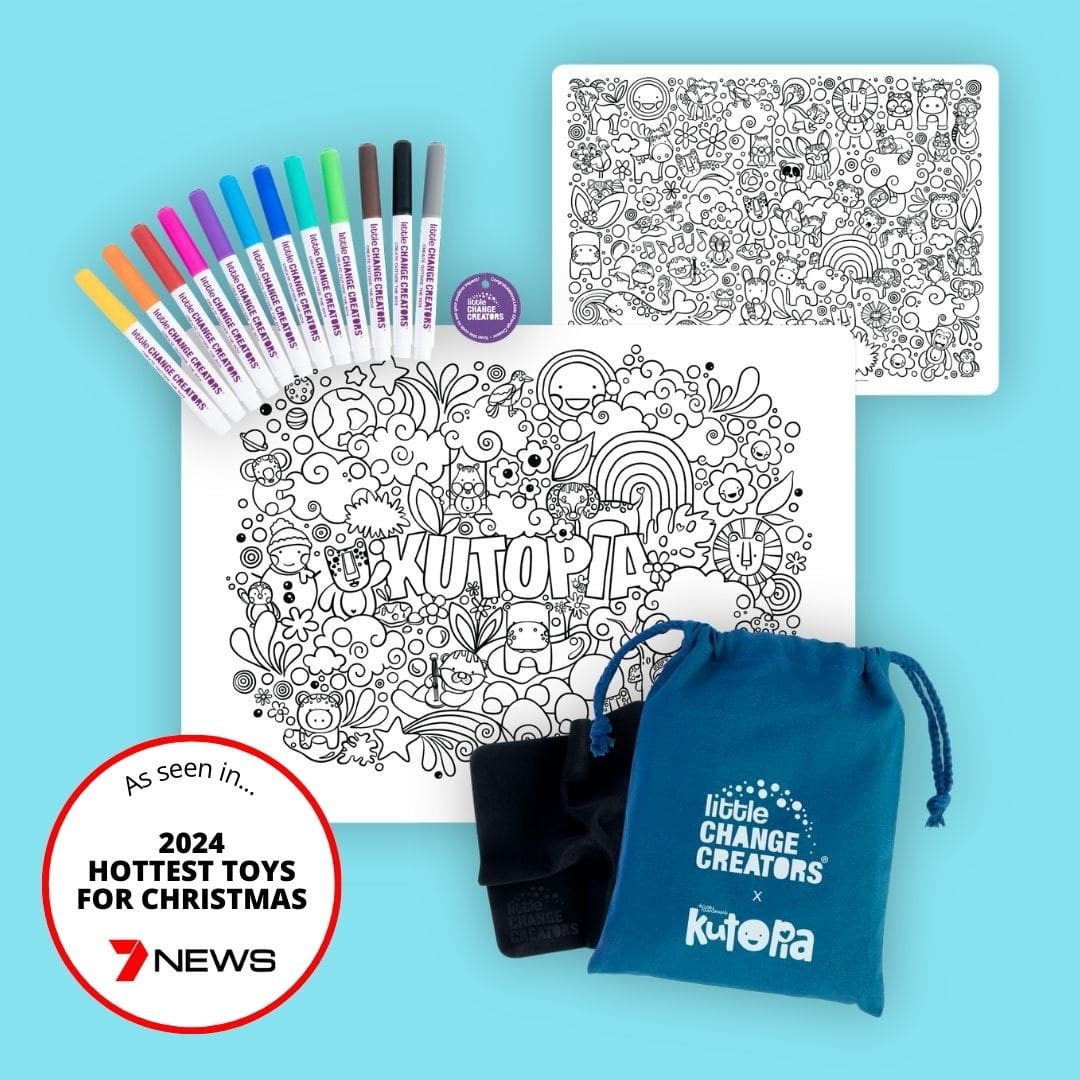 Little Change Creators - LARGE Reusable Silicone Colouring Set - Kutopia