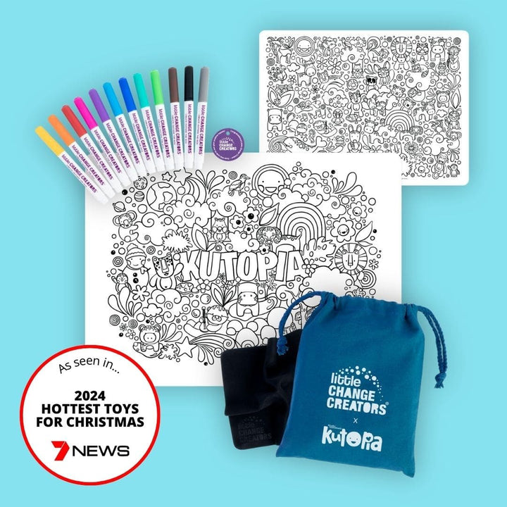 Little Change Creators - LARGE Reusable Silicone Colouring Set - Kutopia