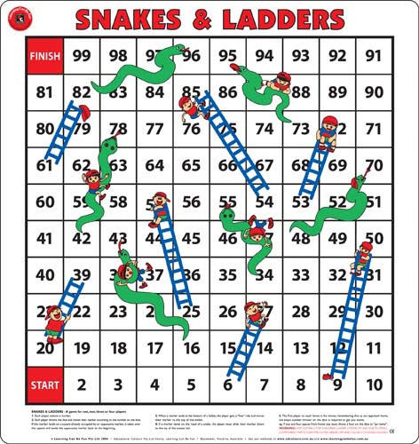 Snakes & Ladders - Large Mat Floor Game