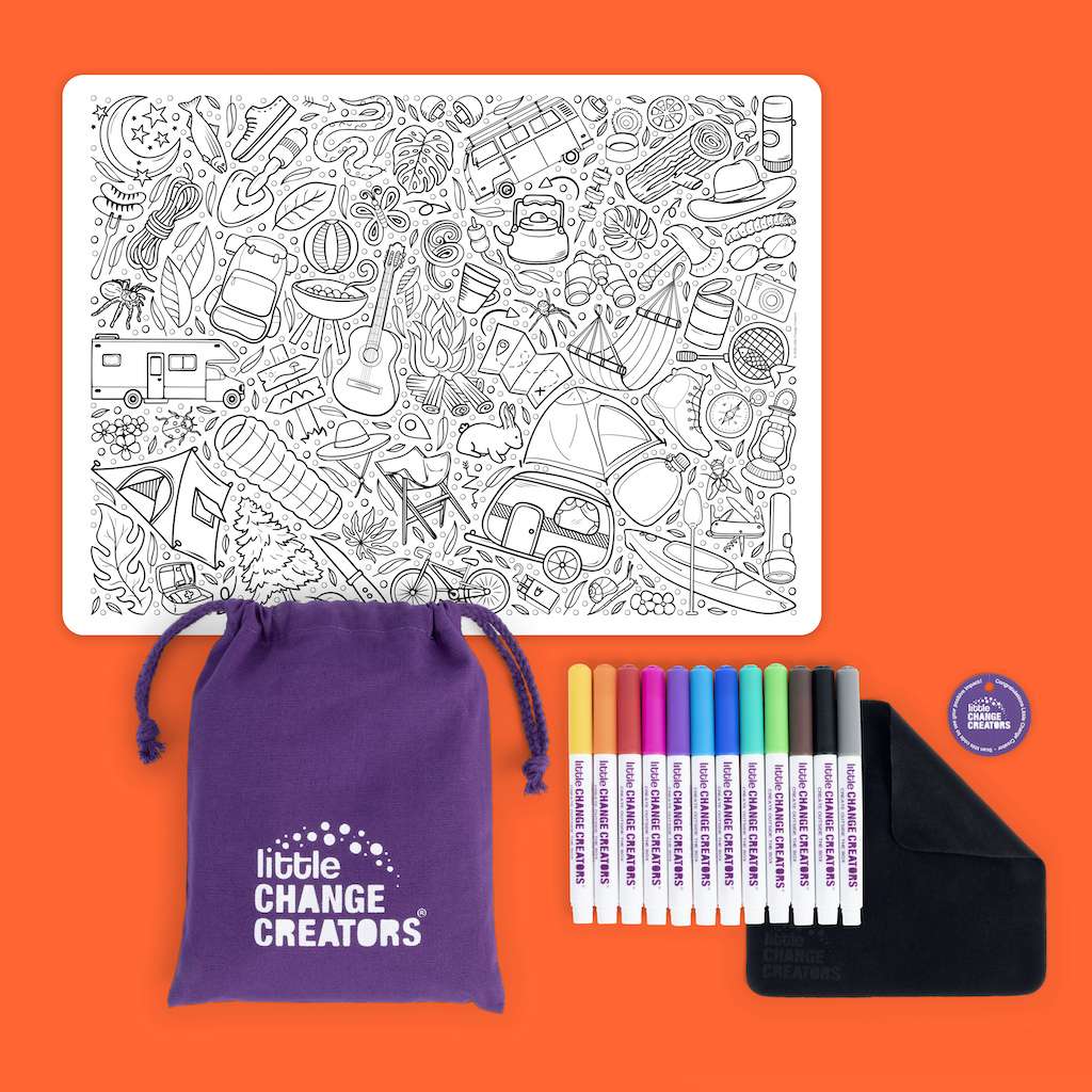 Little Change Creators - LARGE Reusable Silicone Colouring Set - Outback