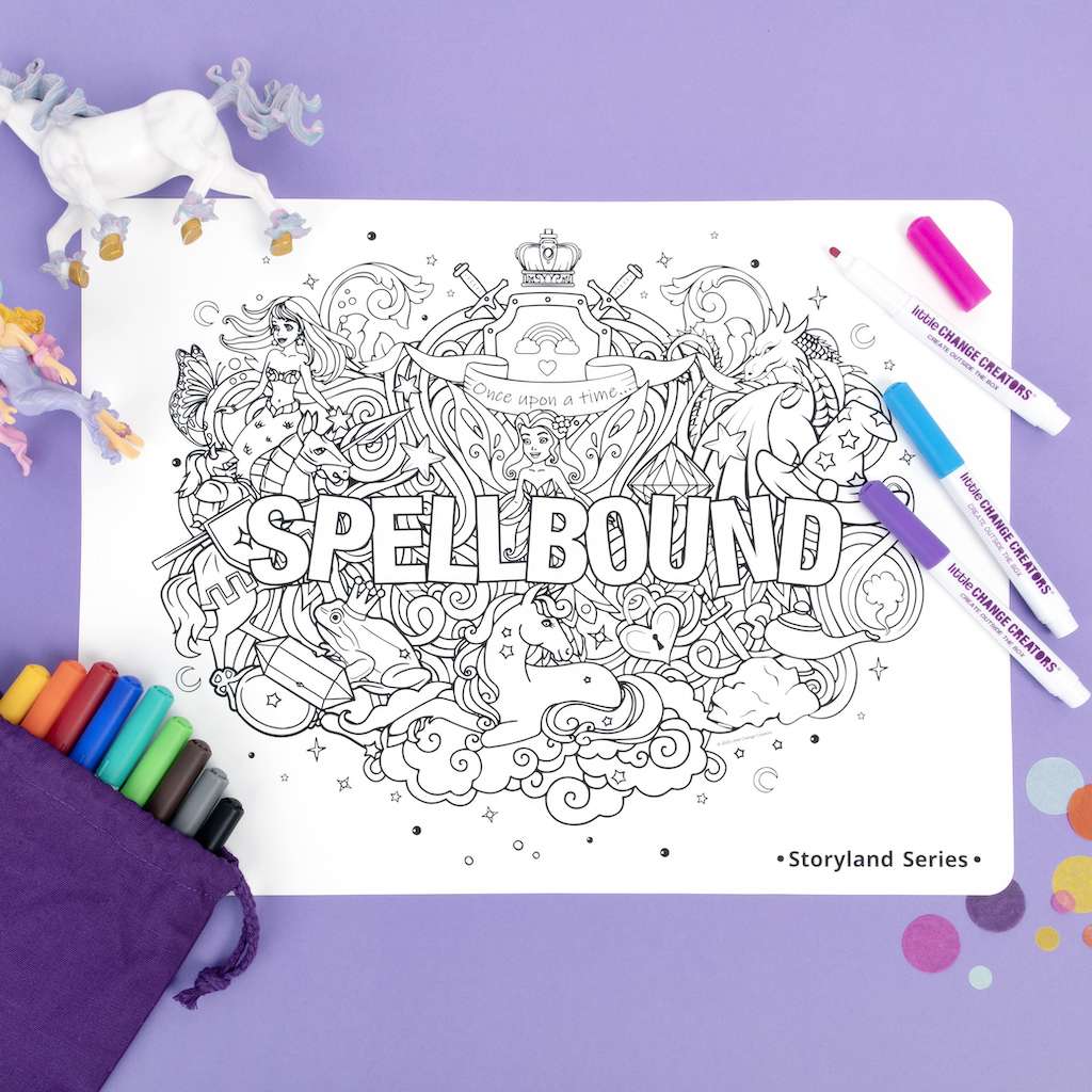 Little Change Creators - LARGE Reusable Silicone Colouring Set - Spellbound