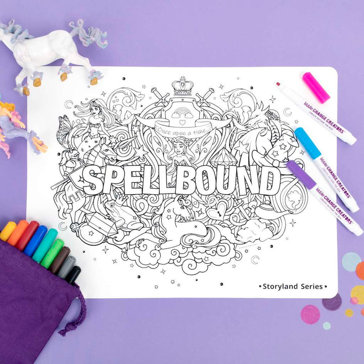 Little Change Creators - LARGE Reusable Silicone Colouring Set - Spellbound