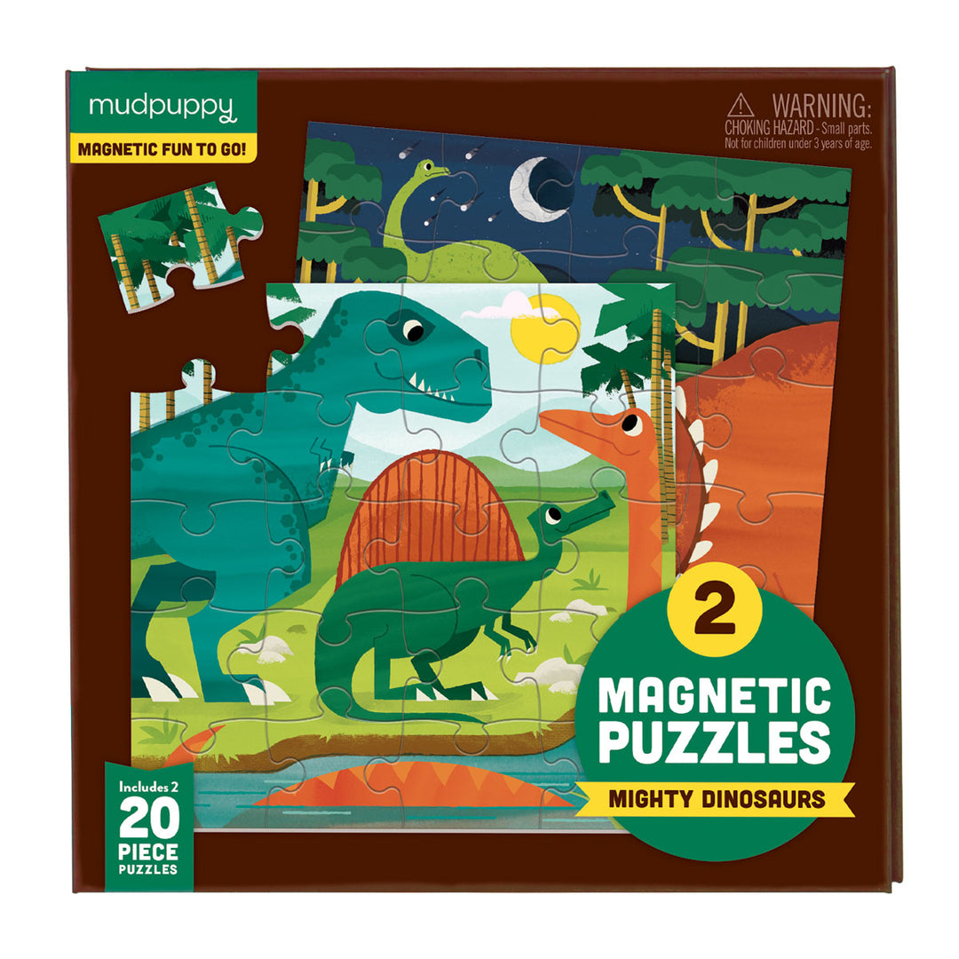 Mudpuppy - 20pc Magnetic Puzzles - Dinosaurs (Set of 2)