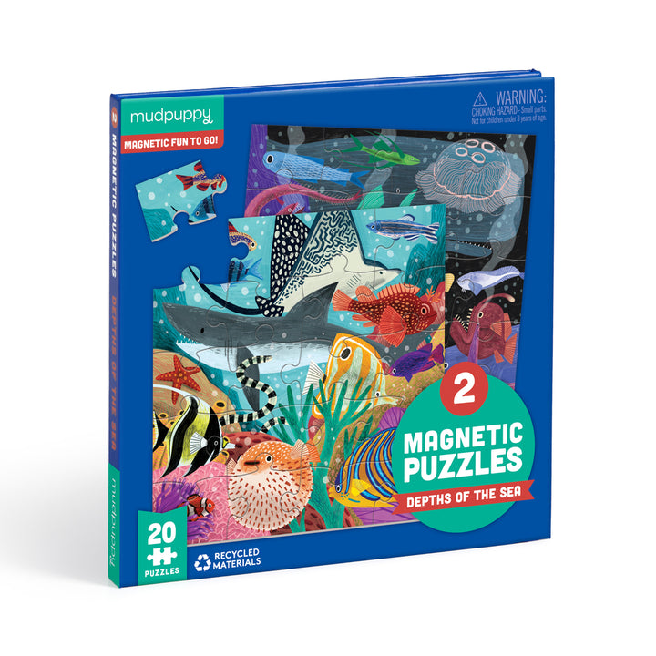 Mudpuppy - 20pc Magnetic Puzzles - Depths of the Sea (Set of 2)