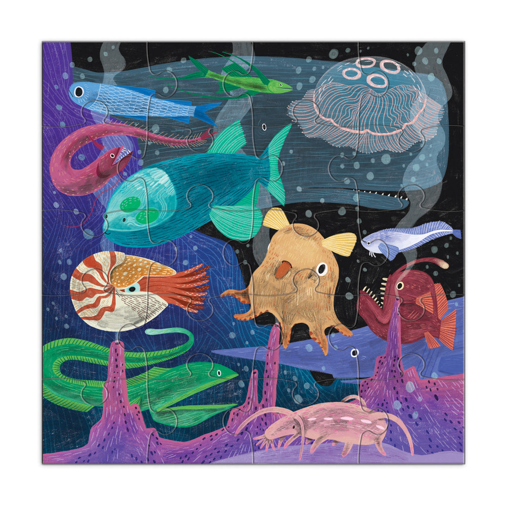 Mudpuppy - 20pc Magnetic Puzzles - Depths of the Sea (Set of 2)