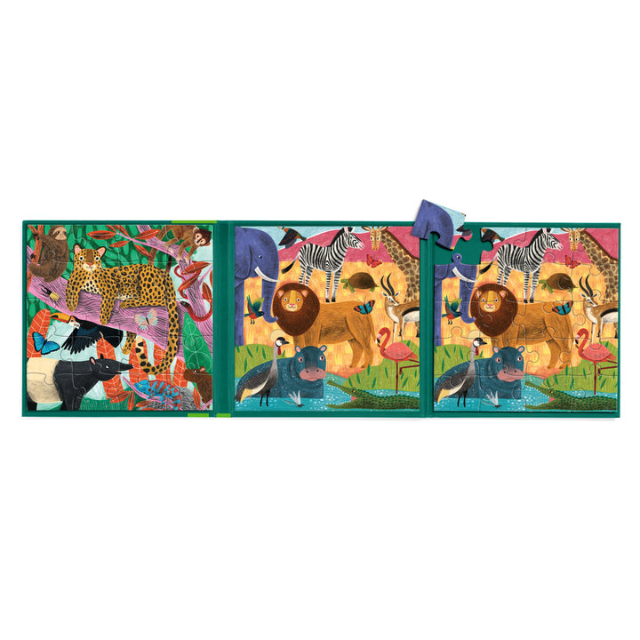 Mudpuppy - 20pc Magnetic Puzzles - Jungle Safari (Set of 2)