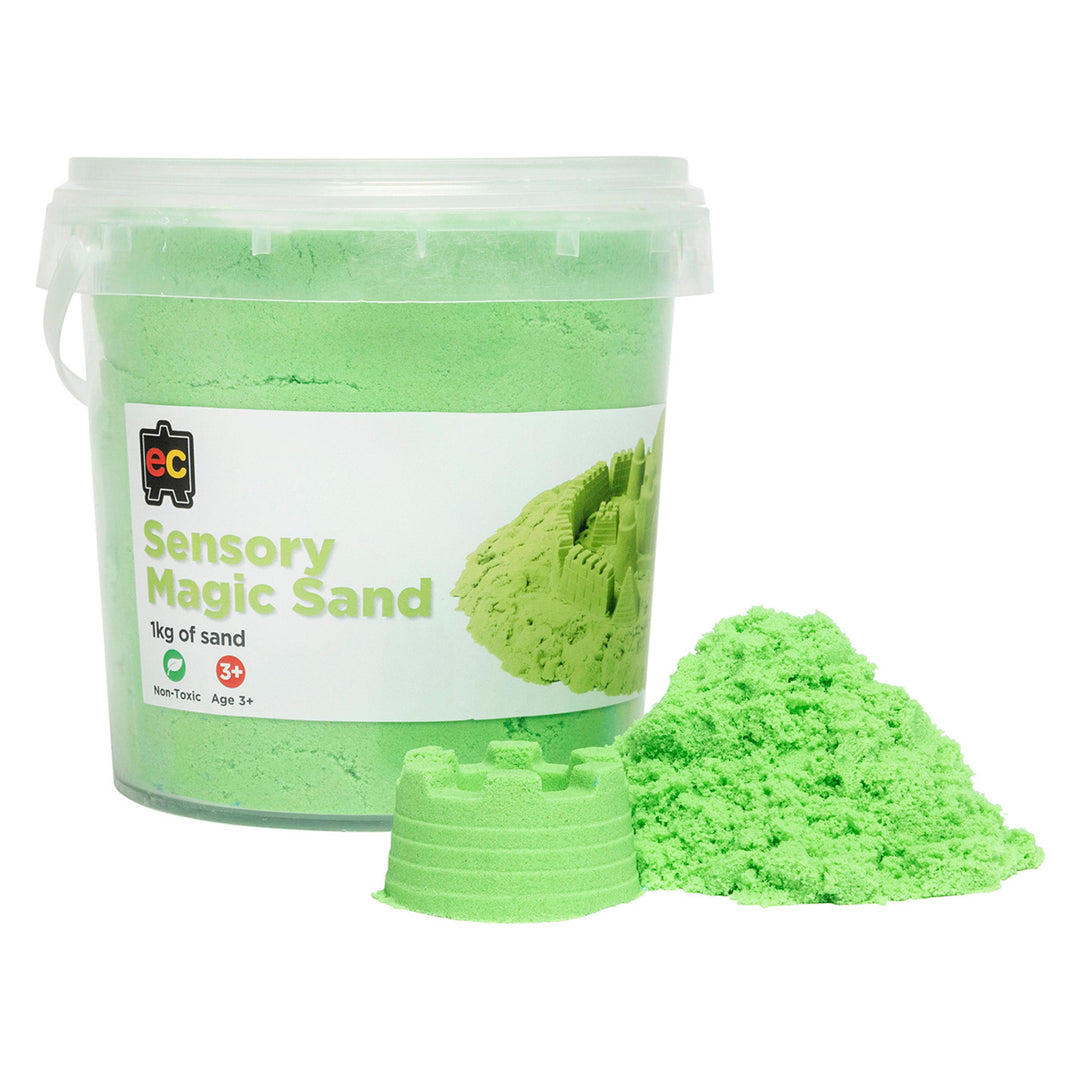 EC - Sensory Magic Sand - Green (1kg Tub)