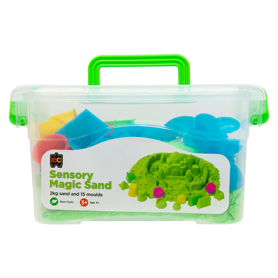 EC - Sensory Magic Sand With Moulds - Green (2kg Tub)