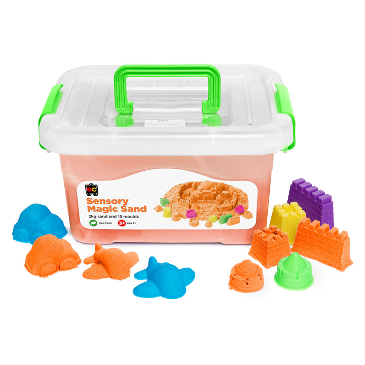 EC - Sensory Magic Sand With Moulds - Orange (2kg Tub)