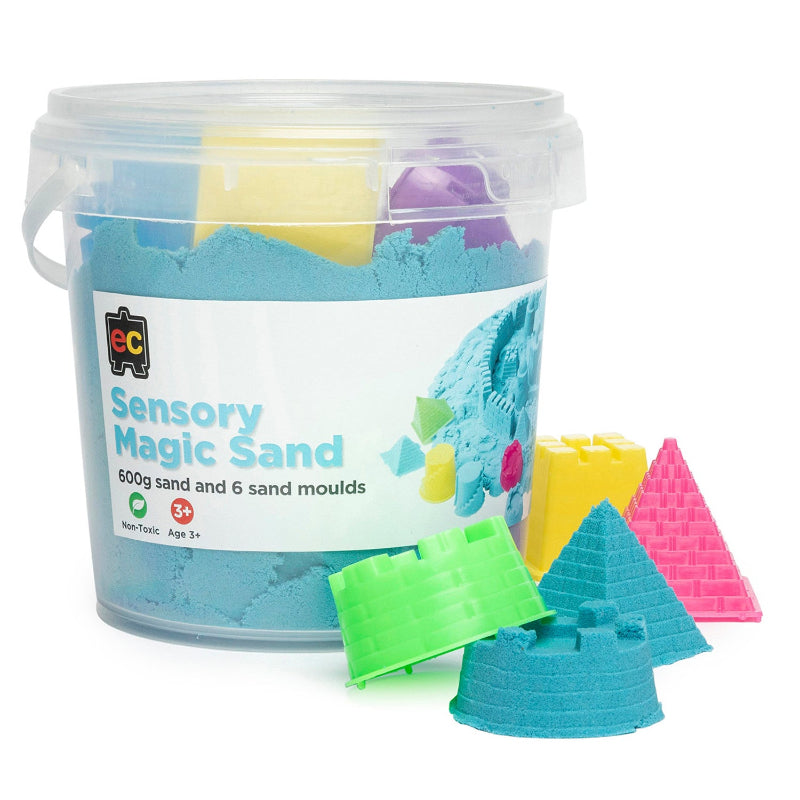 EC - Sensory Magic Sand With Moulds - Blue (600g Tub)